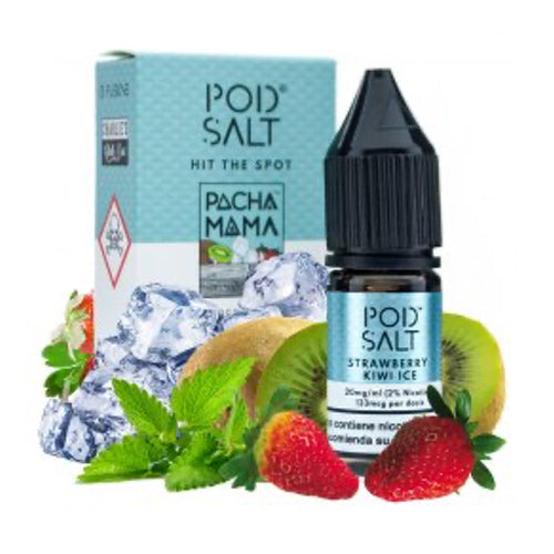 Pacha Mama Strawberry Kiwi Ice 10ml (Sales de nicotina) (Pod Salt Fusions)